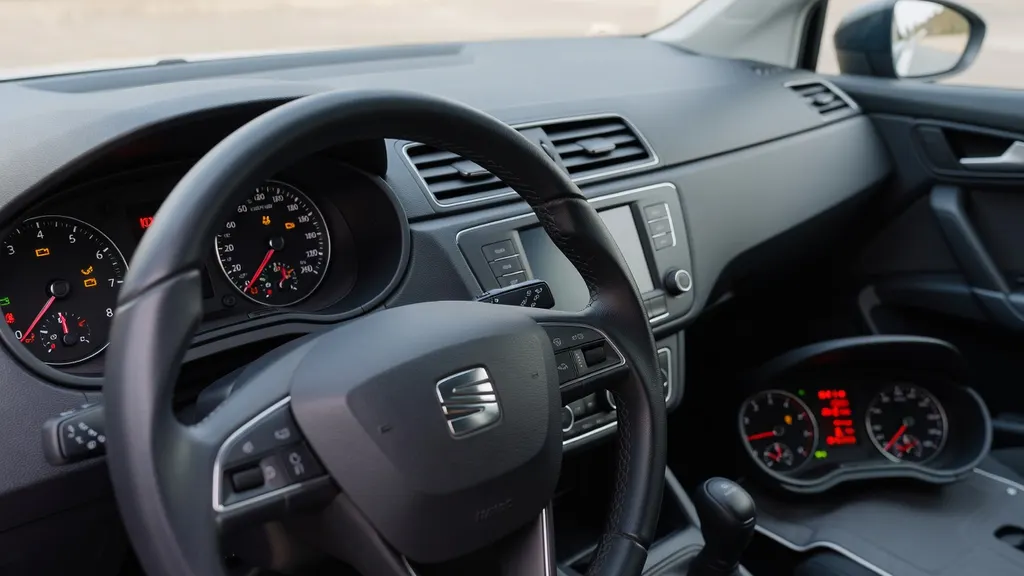 Seat Ibiza – kontrolki na desce rozdzielczej