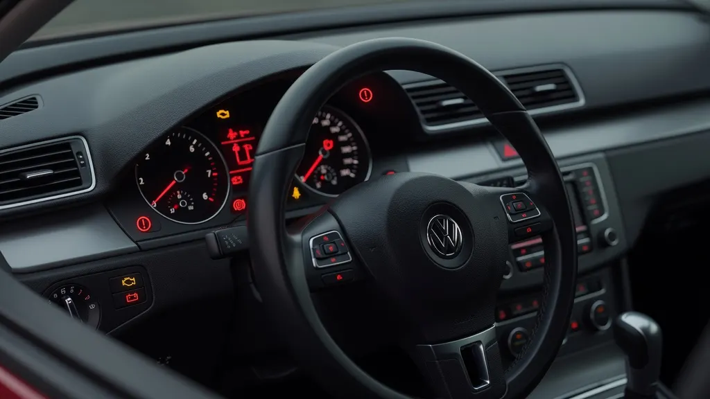 Volkswagen Passat – kontrolki na desce rozdzielczej