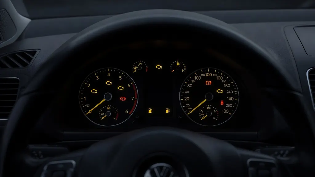 VW Touran – kontrolki na desce rozdzielczej